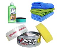 Soft99 Fusso Coat 12 Months Wax Light 200g + Micro Liquid Compound Light + 3 mikrofibry