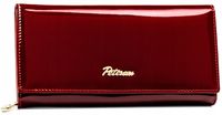 Portfel Peterson ze skóry naturalnej damski duży praktyczny RFID poziomy