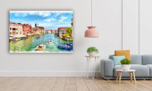 OBRAZ NA PŁÓTNIE 006 Dzień w Wenecji 40x30cm na Arena.pl