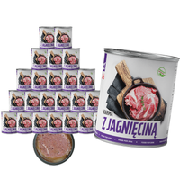 MOKRA KARMA DLA PSA TufTuf Puszka mielonka z jagnięciną ZESTAW 24x800g