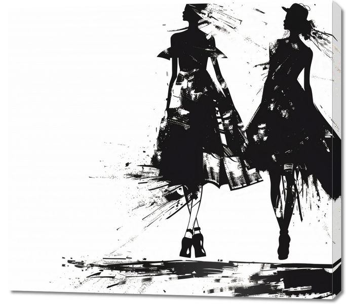 Obraz 100x90cm Atramentowy Przerys zdjęcie 1