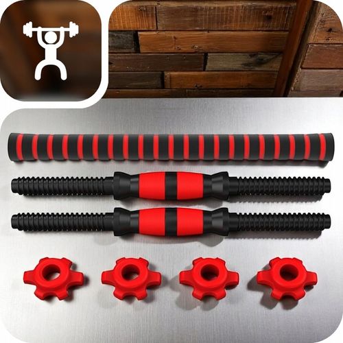 ZESTAW HANTLI BITUMICZNYCH REGULOWANYCH MEGA 2x15 kg trening siłowy na Arena.pl