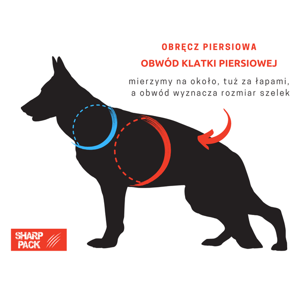 Szelki SHARPACK GUARD rozmiar M czerwone zdjęcie 5