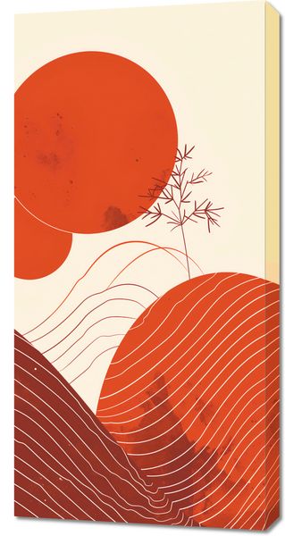 Obraz 50x100cm Ciepło Czerwieni zdjęcie 1