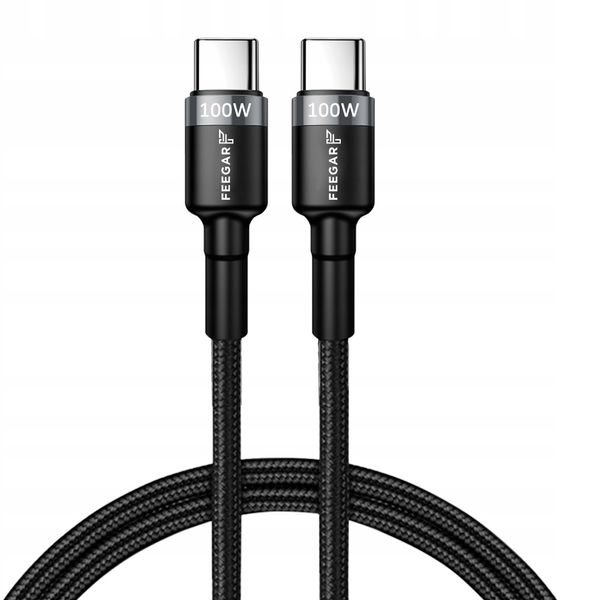 Feegar Evolution Kabel USB-C Typ-C 100W 5A PD Quick Charge 3.0 Nylon zdjęcie 7