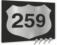 METALOWA TABLICA ADRESOWA NAZWA ULICY ALUMINIUM 3D