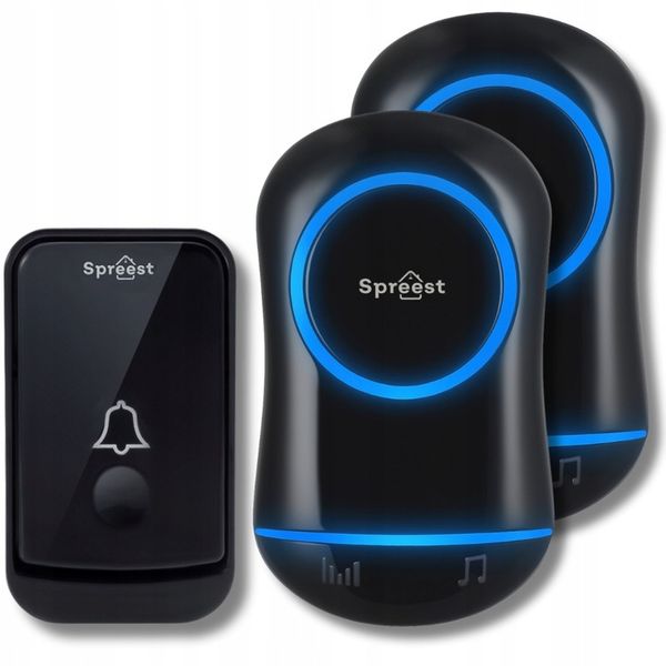 DZWONEK BEZPRZEWODOWY DO DRZWI DO FURTKI NA BATERIE WODOODPORNY 2 PRZYCISKI zdjęcie 4