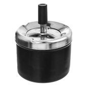 Popielniczka Stalowa Popielnica Zamykana Bezzapachowa Przycisk Obrotowa