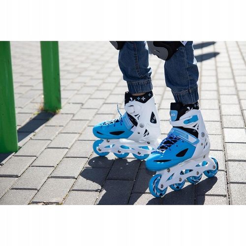 REGULOWANE ŁYŻWOROLKI WROTKI ŁYŻWY DLA DZIECI 4W1 ENERO 30-33 NIEBIESKIE na Arena.pl