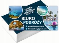 Wizytówki firmowe 100szt DUŻO RÓŻNYCH WZORÓW do wyboru BIURO PODRÓŻY
