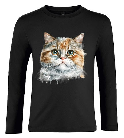 Bluzka tshirt z długim rękawem Kot zdjęcie 1