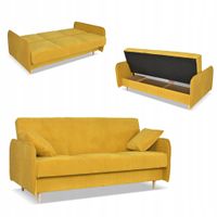 Kanapa sofa Alvo rozkładana wersalka funkcja spania pojemnik Family miodowa