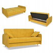 Kanapa sofa Alvo rozkładana wersalka funkcja spania pojemnik Family miodowa