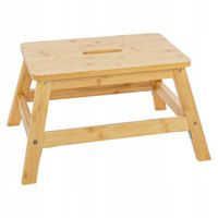 STOŁECZEK DREWNIANY BEŻOWY BAMBOO 1 STOPIEŃ DO 150 G