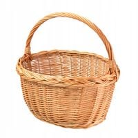 Wiklinowy koszyk NA ZAKUPY PIKNIK GRZYBY ŁADNY