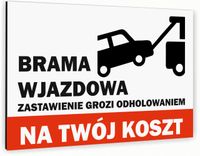 Tabliczka znak informacyjny 30x20 Biała KONSEKWENCJE ZASTAWIANIA Aluminiowa