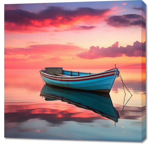Obraz 90x90cm Spokój przed Połowem zdjęcie 1