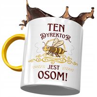Kubek Żółty Dla Dyrektora Ten Dyrektor Jest Osom Z Nadrukiem Ze Zdjęciem