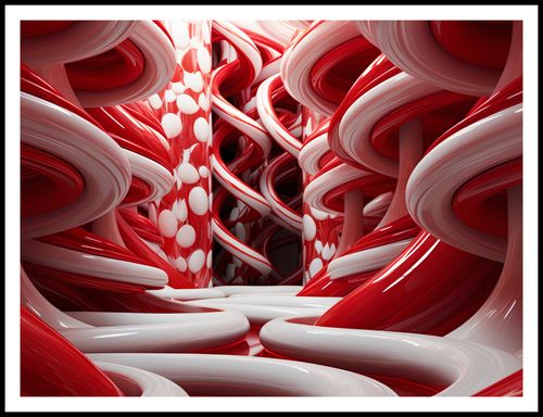 Plakat 100x75cm Czerwone Wiry na Arena.pl