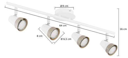 oprawa przysufitowa 4pł. rox 1304 4xgu10 na Arena.pl