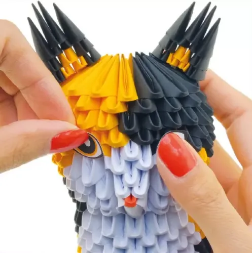Zabawka kreatywna dla dzieci i dorosłych - Origami 3D Kot (743 elementy) na Arena.pl