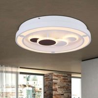 LAMPA plafon KOLLI 48405-50 Globo metalowa OPRAWA okrągła LED 50W 3000K - 6000K sufitowa biała