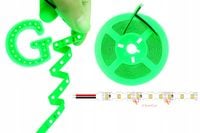 Taśma LED 10m 12V 2835 SMD 8W/m S-Shape 6mm Zielona Elastyczna