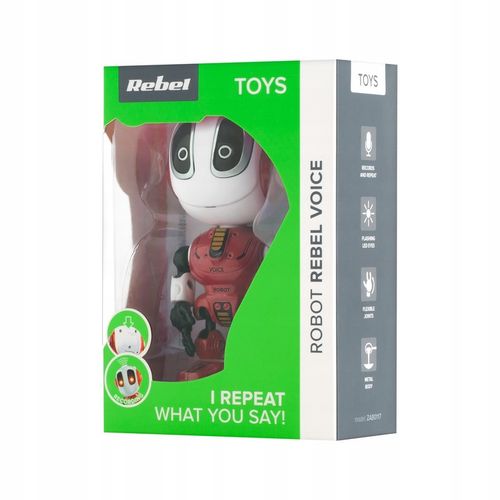 Robot VOICE BLUE mówi powtarza świeci Rebel na Arena.pl