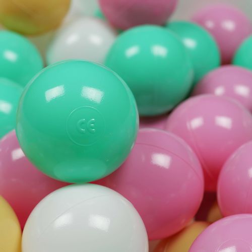 Kulki do zabawy ø7cm 100szt białe, miętowe, beżowe, pudrowy róż na Arena.pl
