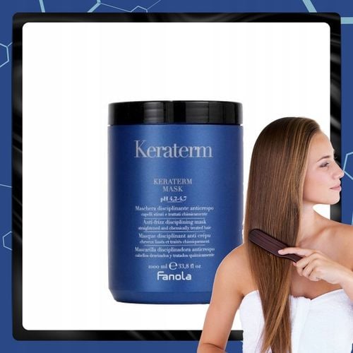Fanola Maska do Włosów Suchych z Keratyną Keraterm Puszących się 1000 ml na Arena.pl
