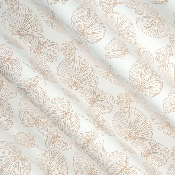 Zasłona gotowa na przelotkach MARIGOLD 140x250 biała w złote liście zdjęcie 6
