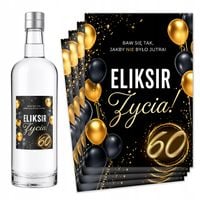 Naklejki na butelki Wódkę urodzinową na urodziny 18 20 30 40 50 60 70 -8szt