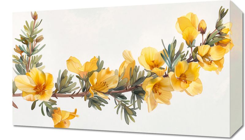 Obraz 50x30cm Żółte Kwiaty zdjęcie 1