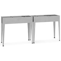 Donice ogrodowe, 2 szt., stal galwanizowana