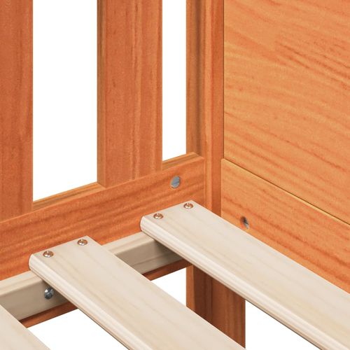 Rama łóżka dziecięcego z domkiem, woskowy brąz, 90x200 cm na Arena.pl