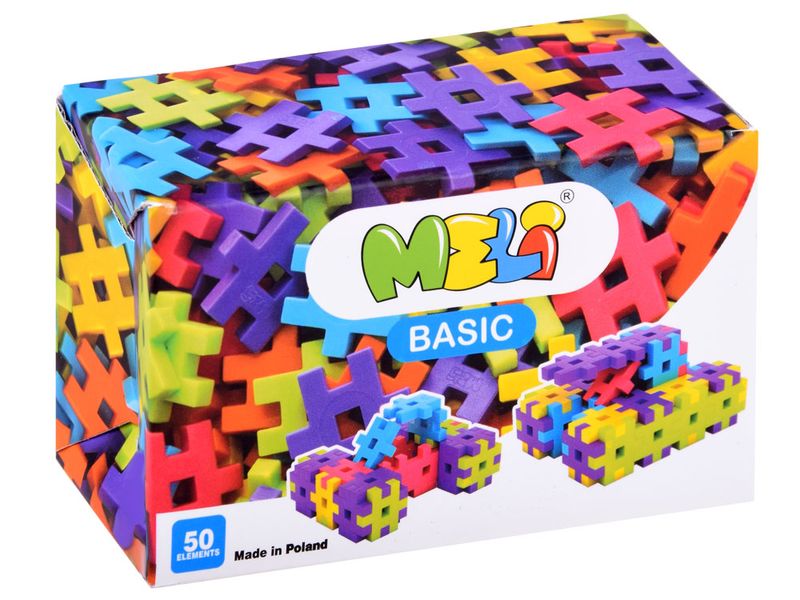 Kolorowe Klocki WAFLE Meli Basic 50 elem. 50001 zdjęcie 6