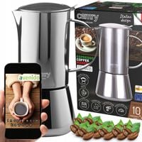 KAWIARKA ZAPARZACZ DO KAWY ESPRESSO Działa na Indukcja Gaz Stalowa