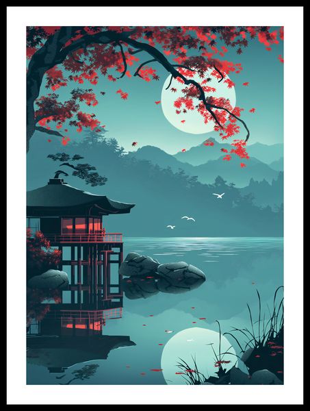 Plakat 39,5x55cm Japoński Pawilon zdjęcie 3