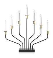 Stołowy świecznik 7-płomienny Brosa świąteczny czarny mosiądz