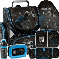 TORNISTER SZKOLNY ZESTAW 5-elem. dla chłopca GRACZA PADY GRY GAME PASO