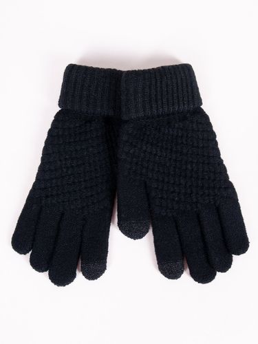 Rękawiczki dziewczęce pięciopalczaste czarne ze strukturą 16 YOCLUB na Arena.pl