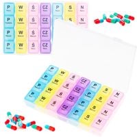 Pojemnik Kasetka Na Leki Tabletki 7 Dni Tydzień 4 Pory Dnia