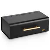 Chlebak metalowy czarny 36x23x14,5 cm