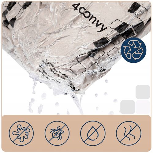 4CONVY 3x Wiszący worek próżniowy na ubrania z wieszakiem 70x140 na Arena.pl