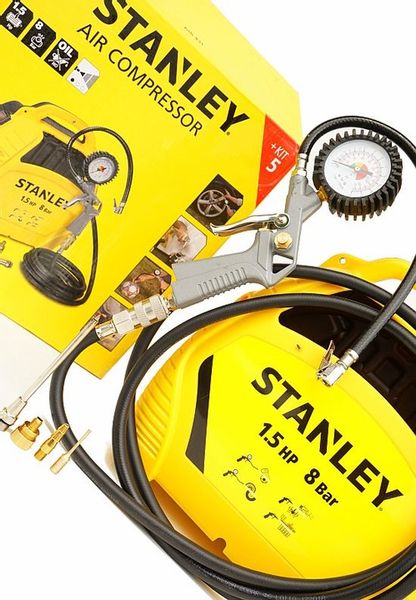 STANLEY KOMPRESOR BEZOLEJOWY SPRĘŻARKA + ZESTAW zdjęcie 2
