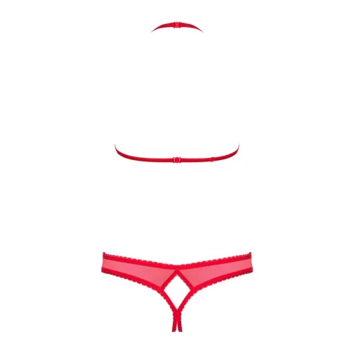 obsessive 870-sec-3 komplet czerwony koronkowy s/m regulowany na Arena.pl