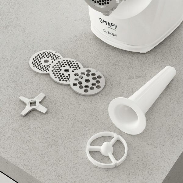 MASZYNKA DO MIELENIA MIĘSA SMAPP 489.8 BIAŁA 2000W wydajna i trwała zdjęcie 4