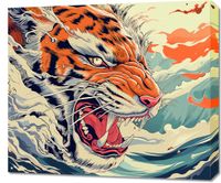 Obraz 70x60cm Tygrys Na Fali