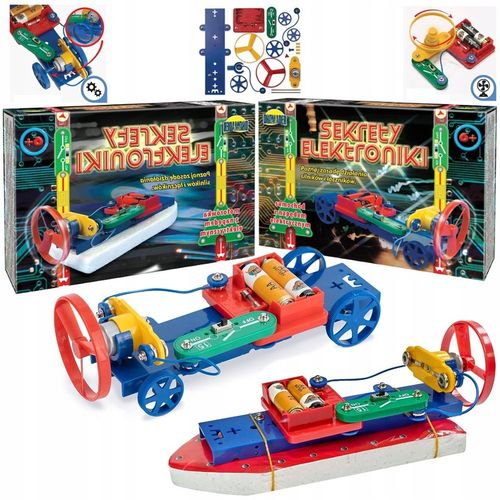SEKRETY ELEKTRONIKI SAMOCHÓD I ŁÓDKA ZESTAW EKSPERYMENTÓW DLA DZIECI NAPĘD na Arena.pl