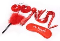 fetish fever   bondage set   5 pieces   red